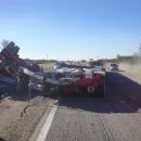 VOLCO UN CAMION SOBRE RUTA 11 KM 685