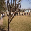 Manifestación frente al hospital de Calchaquí