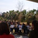Manifestación frente al hospital de Calchaquí