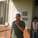Manifestación frente al hospital de Calchaquí