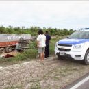 Volcó camión en la Ruta 3 a la altura de Intiyaco