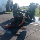 VUELCO DE UN TRACTOR EN RUTA 11 - KM 699