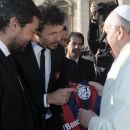 El Papa felicitó en público al plantel de San Lorenzo