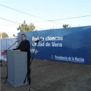 Rossi, en el acto de inicio de obras de extendido de red cloacal en Vera.-