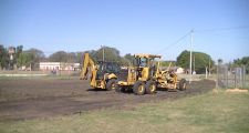 La Gallareta: Comenzó la construcción del Playón Deportivo en la E.E.T.P. Nº 296