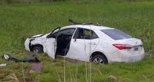 UN VIAJANTE DE CÓRDOBA SUFRIÓ UN DESPISTE Y POSTERIOR VUELCO EN EL ACCESO AL KM 29.